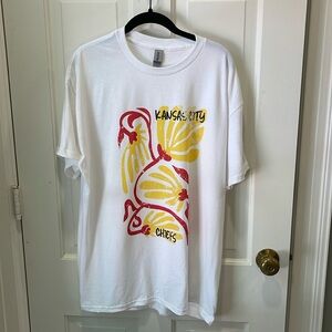 Boho floral Kansas City Chiefs grunge tee